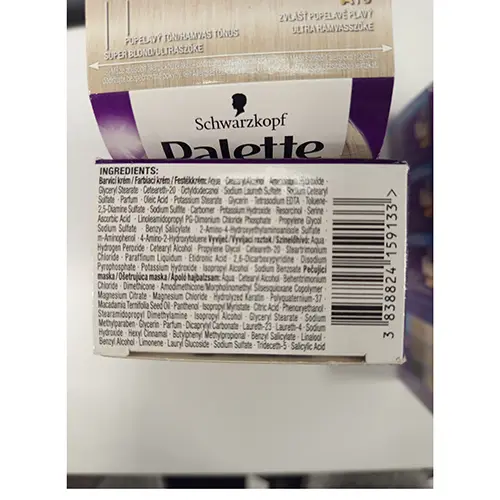 Photo de l’avis officiel: Schwarzkopf Palette FASHION COLLECTION Teinture capillaire — risque: Risque chimique (SR/01736/25)