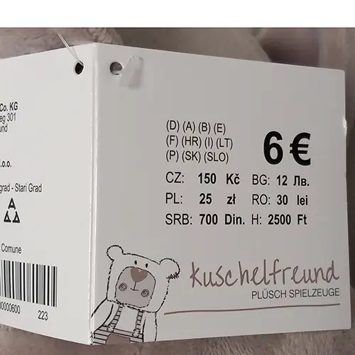 Foto do aviso oficial: Tedi Kuschelfreund PLÜSCH SPIELZEUGE Brinquedo macio — risco: Engasgamento