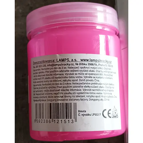 Photo de l’avis officiel: Cotton Foam gum Slime de jouet — risque: Risque chimique
