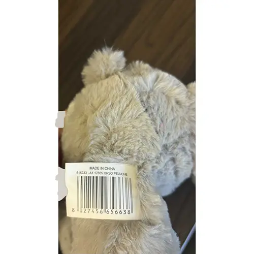 Foto do aviso oficial: I teneroni Orso peluche Brinquedo macio — risco: Engasgamento