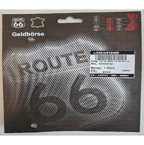 Photo de l’avis officiel: ROUTE 66, Woolworth Geldbörse Portefeuille — risque: Risque chimique