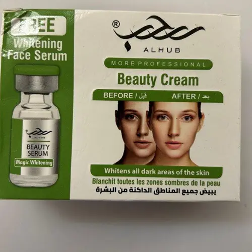 Photo de l’avis officiel: Alhub beauty cream, whitening face serum Sérum éclaircissant pour la peau — risque: Risque chimique