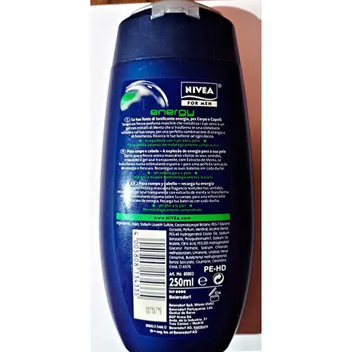 Photo de l’avis officiel: Nivea energy Gel douche — risque: Risque chimique