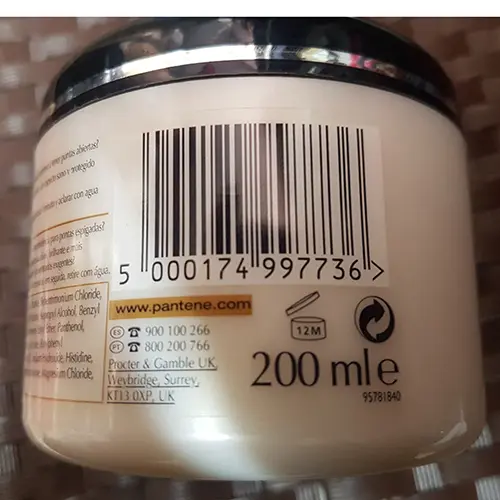 Photo de l’avis officiel: PANTENE PRO-V INSPIRADO EN/EM SPA Masque capillaire — risque: Risque chimique