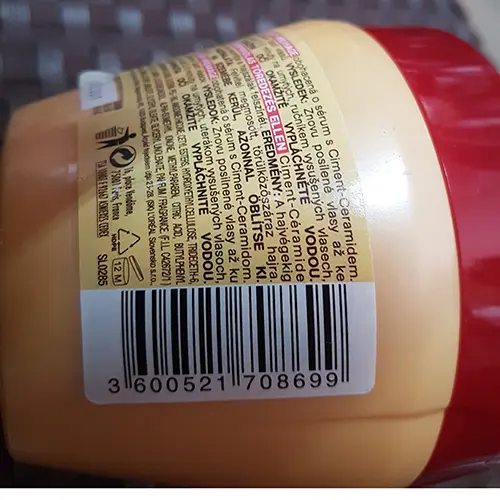 Photo de l’avis officiel: L´OREAL PARIS ELSEVE ANTI-CASSE Masque capillaire — risque: Risque chimique