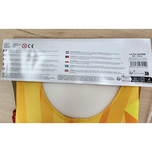 Foto aus der offiziellen Meldung: P'tit Clown FRITES Fancy-Kleid Kostüm — Risiko: Feuer