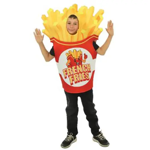 Foto aus der offiziellen Meldung: P'tit Clown FRITES Fancy-Kleid Kostüm — Risiko: Feuer