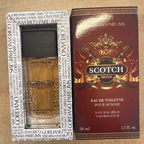 Photo de l’avis officiel: GORDANO PARFUMS Scotch Brand 151 Eau de toilette — risque: Risque chimique (SR/01840/25)