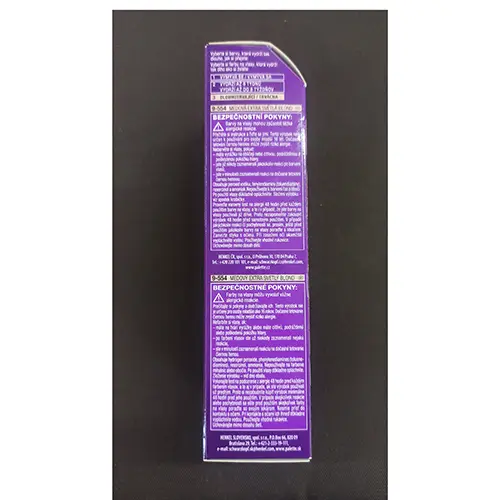 Foto aus der offiziellen Meldung: Schwarzkopf Palette INTENSIVE COLORCREME Haarfärbemittel — Risiko: Chemikalie (SR/01906/25)