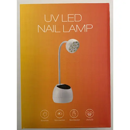 Photo from the official notice: UV LED nail lamp — environment risk