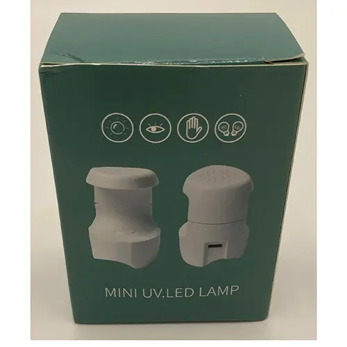 Photo from the official notice: Mini UV LED lamp — environment risk