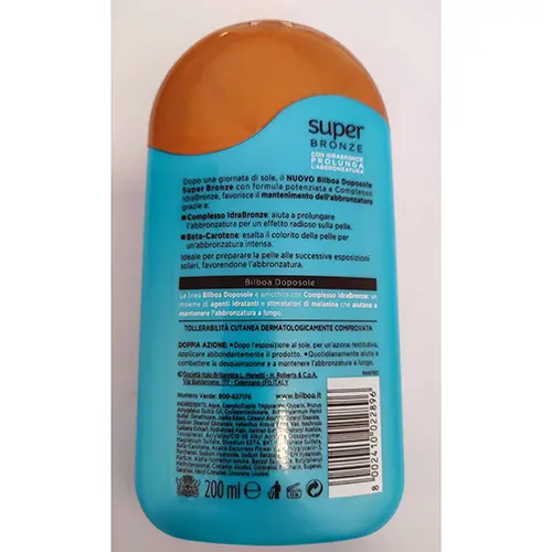Photo de l’avis officiel: BILBOA Super Bronze Crème d'après-soleil — risque: Risque chimique