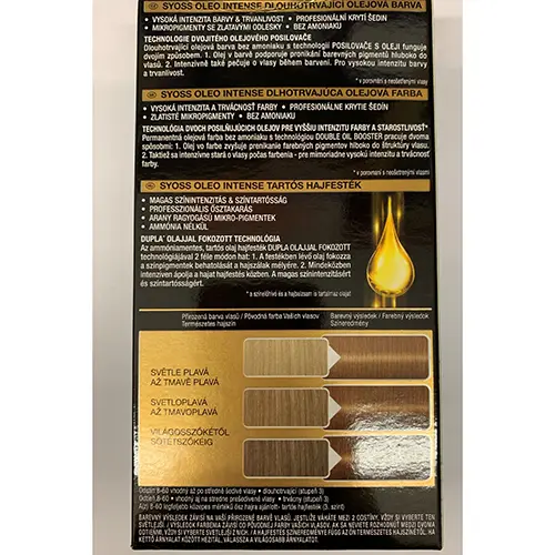Foto aus der offiziellen Meldung: syoss Oleo Intense Professional Performance Haarfärbemittel — Risiko: Chemikalie