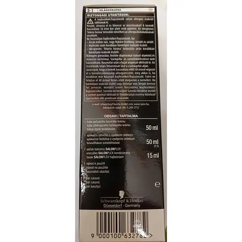 Foto aus der offiziellen Meldung: syoss Salonplex professional anti-damage care Haarfärbemittel — Risiko: Chemikalie