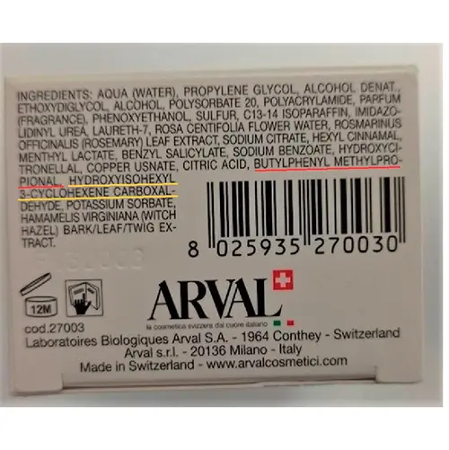 Photo de l’avis officiel: Arval Puractiva recette Conditionneur de corps — risque: Risque chimique