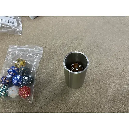 Photo from the official notice: dice set — choking risk