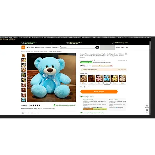 Foto do aviso oficial: Ours en peluche adorable avec noeud papillon Brinquedo macio — risco: Engasgamento