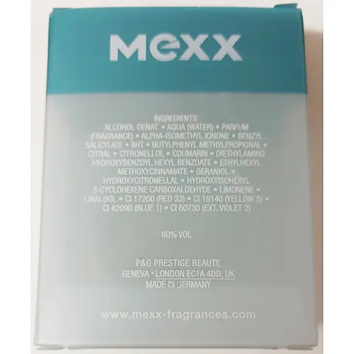 Photo de l’avis officiel: MEXX Fresh Woman Eau de Toilette 15 ml — risque: Risque chimique