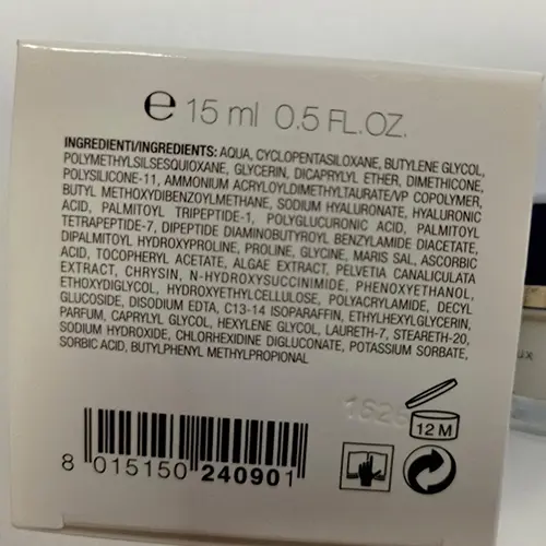 Zdjęcie z oficjalnego zgłoszenia: Collistar Crema biorivitalizzante contorno occhi Krem pod oczy — ryzyko: Chemiczne