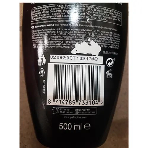 Photo de l’avis officiel: Palmolive REFRESHING Gel douche — risque: Risque chimique