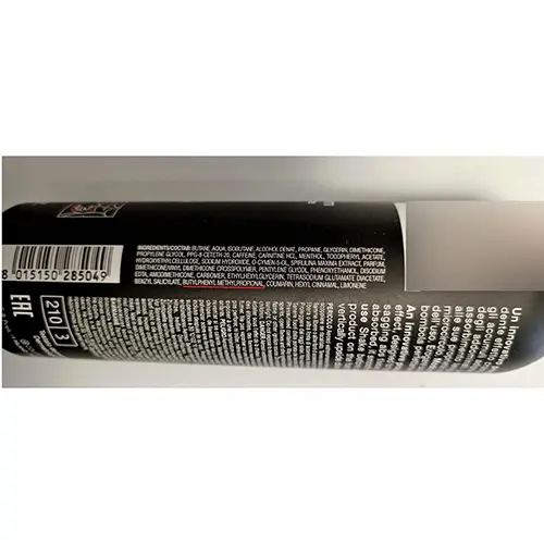 Photo from the official notice: Collistar Trattamento intensivo addominali scolpiti body mousse — chemical risk