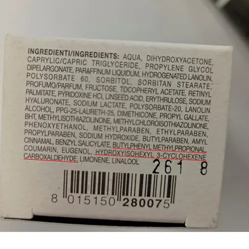 Photo de l’avis officiel: Collistar Autoabbronzante "effetto sole" Crème de bronzage — risque: Risque chimique