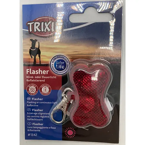 Photo de l’avis officiel: Trixie Flasher Blinkande Reflexben Collier de chien léger — risque: Environnement