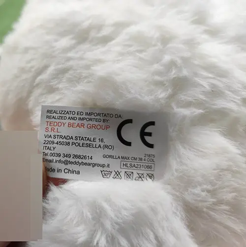 Foto do aviso oficial: Teddy Bear Group Brinquedo macio — risco: Engasgamento