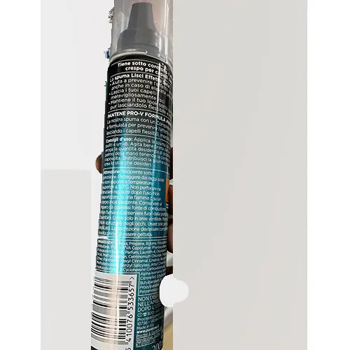 Photo de l’avis officiel: PANTENE PRO-V Lisci effetto seta Mousse capillaire — risque: Risque chimique