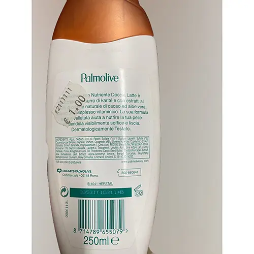 Photo de l’avis officiel: Palmolive Naturals ultra nutriente Lait de douche — risque: Risque chimique
