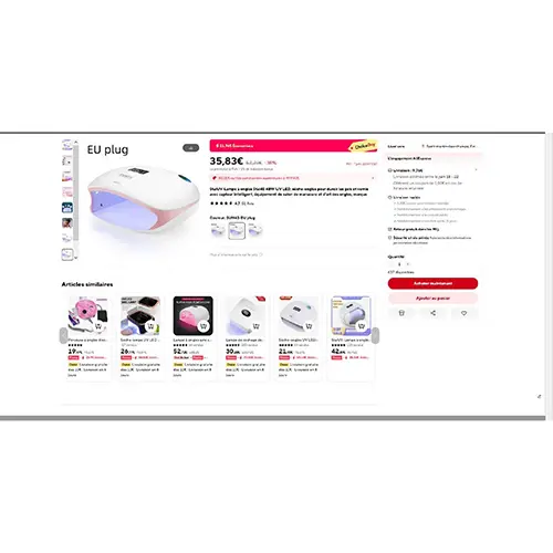 Photo de l’avis officiel: StalUV-Lampe à ongles Stal4S 48W UV LED, sèche-ongles pour durcir les gels et vernis avec capteur in Lampe à o — risque: Choc électrique
