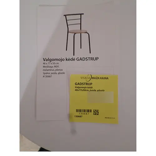 Photo de l’avis officiel: Dining chair "Gadstrup" Président — risque: Blessures