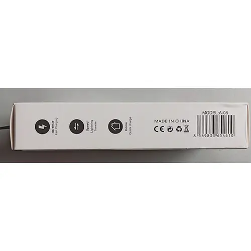 Photo from the official notice: ORIGINAL SMART CHARGER (on the box), PD quick charger 20W (on the product) usb charger — electric shock risk