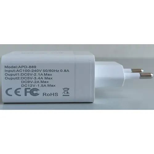 Photo from the official notice: ORIGINAL SMART CHARGER (on the box), PD quick charger 20W (on the product) usb charger — electric shock risk