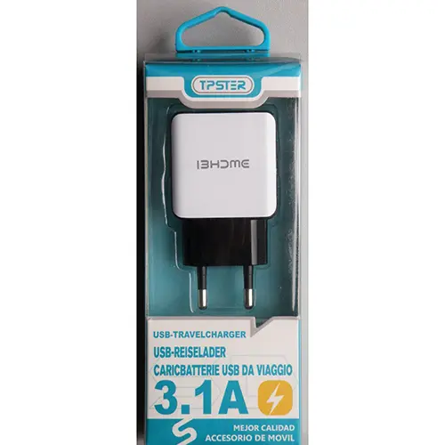 Photo from the official notice: IBHDME, TPSTER Charger (on the product); USB-TRAVEL CHARGER (on the box) usb charger — electric shock risk