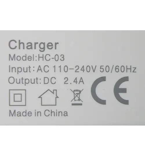 Foto aus der offiziellen Meldung: EZRA HOME CHARGER USB-Ladegerät — Risiko: Elektrischer Schlag
