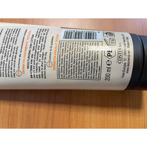 Foto dell’avviso ufficiale: Leocrema Latte protettivo idratante Protezione solare — rischio: Rischio chimico