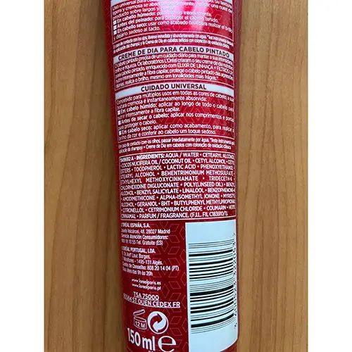 Photo de l’avis officiel: Elvive by L'OREAL PARIS Color-Vive Crème pour les cheveux — risque: Risque chimique