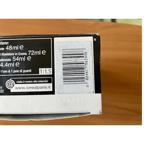 Foto uit de officiële melding: Loreal Paris Preference Haarverf — risico: Chemische risico's