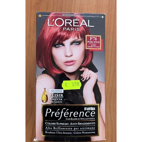 Foto uit de officiële melding: Loreal Paris Preference Haarverf — risico: Chemische risico's