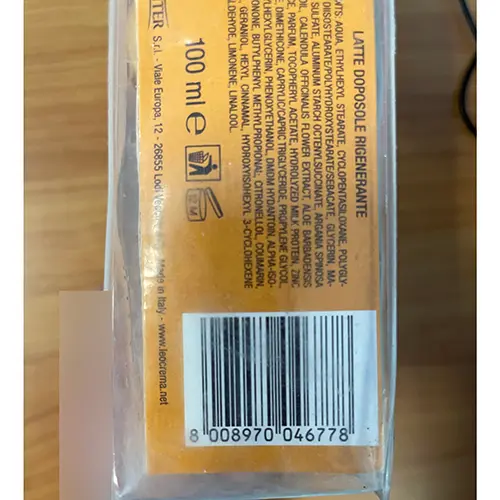 Photo from the official notice: Leocrema Metti il sole nel tuo programma di bellezza sun lotion set — chemical risk