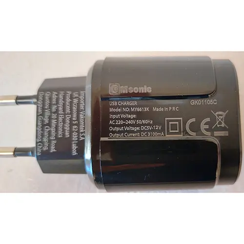 Photo de l’avis officiel: Msonic Chargeur USB — risque: Choc électrique