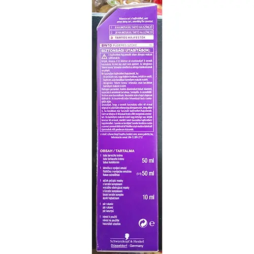 Foto dell’avviso ufficiale: Schwarzkopf &amp; Henkel INTENSIVE COLOR CREME Tintura per capelli — rischio: Rischio chimico
