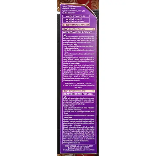 Foto dell’avviso ufficiale: Schwarzkopf &amp; Henkel INTENSIVE COLOR CREME Tintura per capelli — rischio: Rischio chimico