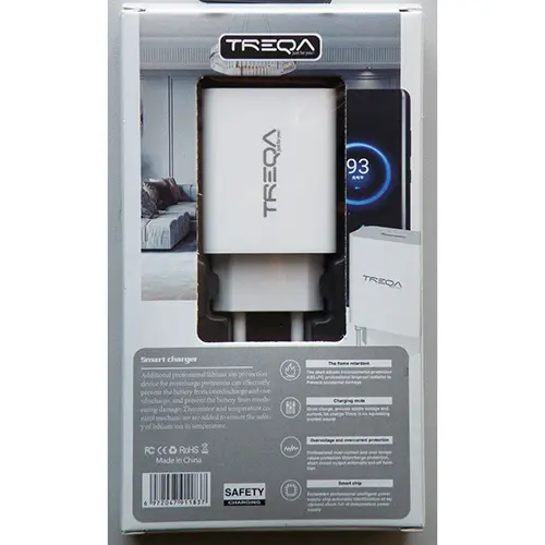 Photo de l’avis officiel: TREQA Smart charger Chargeur USB — risque: Choc électrique