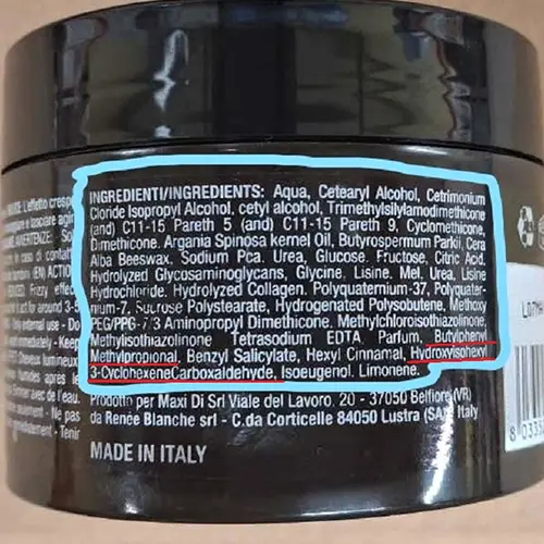 Foto dell’avviso ufficiale: Aq 10 Maschera Ristrutturante Maschera per capelli — rischio: Rischio chimico