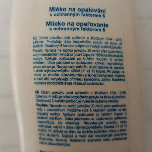 Foto do aviso oficial: Helios Herb Sunscreen milk SPF 6 Leite protetor solar — risco: Químico