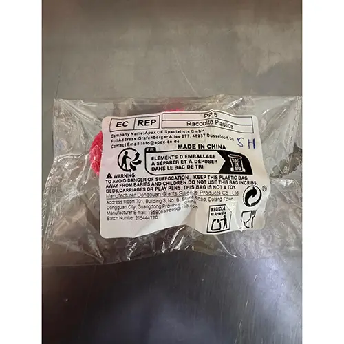 Foto aus der offiziellen Meldung: Shein Zappeln Ringe — Risiko: Ersticken