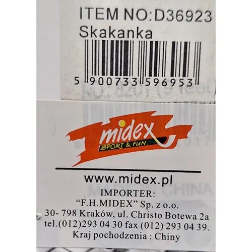 Photo de l’avis officiel: Midex Jump rope Corde à sauter — risque: Risque chimique