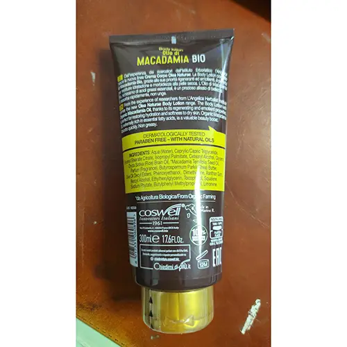 Photo de l’avis officiel: L'angelica Macadamia Bio Lotion pour le corps — risque: Risque chimique